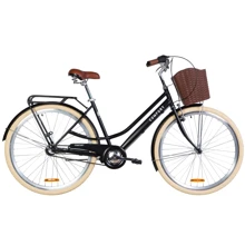Велосипед Dorozhnik COMFORT FEMALE 2021 28" M черный (OPS-D-28-203): Материал рамы Сталь