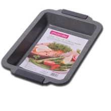 Форма Kamille для выпечки 40.5х27х6 см серая (KM-6036A-GR): Крышка Нет