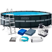 Каркасный бассейн Intex 26330, 549 x 132 см (6 000 л/ч, лестница, тент, подстилка): undefined undefined