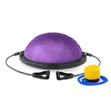 Степ платформа и балансировочная платформа Hop-Sport Bosu фиолетовая (HS-MB058B): Вид Балансировочная полусфера