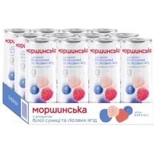 Вода Моршинська сильногазированная с ароматом белой земляники и лесных ягод 12х0.33 л (DS482001700243112): Объем, л 3.96