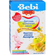 Каша молочная фруктово-злаковое ассорти (П) (3838600048774): Тип Каши молочные