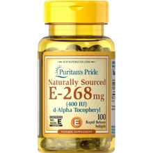 Puritans Pride Vitamin E-400 iu Naturally Sourced Витамин Е 100 гелевых капсул: Тип Витамин E