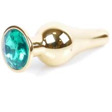 Анальная пробка BOSS Series Exclusivity Jewellery Gold Butt Plug Green: Для кого Унисекс