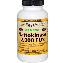 Healthy Origins Nattokinase 2000 FU's 100 mg Наттокиназа 180 капсул: Тип Наттокиназа