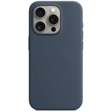 Чехол для iPhone Monblan Silicone Case MagSafe Storm Blue for iPhone 15 Pro: Цвет синий