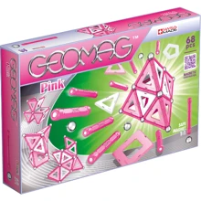 Geomag Panels розовый 68 деталей | Магнитный конструктор Геомаг: Количество деталей, шт. 68