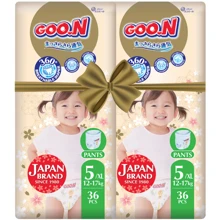 Трусики-подгузники Goo.N Premium Soft для детей 12-17 kg размер 5(XL) унисекс 72 шт. (F1010101-158-2): Тип Подгузники-трусики
