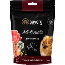 Мягкие лакомства Savory с антипаразитарным эффектом для собак, тунец и дикий чеснок 200г (4820232631324): Производитель Savory
