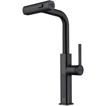Смеситель для кухни Lefton Waterfall & Pull-Out Kitchen Faucet with Temperature Display-KF2209 Matt Black: Назначение Для кухни