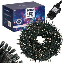 Гирлянда Springos уличная 50 м 1000 LED теплый белый (CL1001): Тип Линейная
