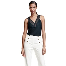 Топ H&M 3977274 S черный: Состав Вискоза