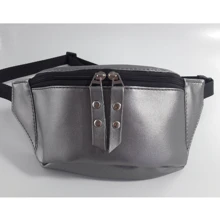 Женская поясная сумка Sambag Tirso MTH silver dark серебристая (80131004): Пол Женский