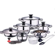 Набір посуду Bergner Swiss Home SH 6015 (19 пр.): Матеріал корпусу нержавіюча сталь