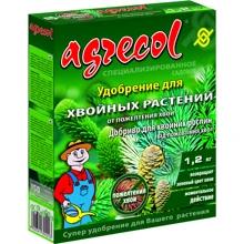 Добриво Agrecol для хвойних від пожовтіння хвої, 1.2кг (30222): Призначення Для хвойних і декоративних рослин