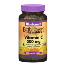 Bluebonnet Nutrition Earth Sweet Chewables Vitamin С 500 mg 90 chewable tabs Orange: Тип Витамин C