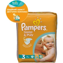 Подгузники Pampers Sleep & Play Midi (4-9 кг) Стандарт 16шт (4015400122838): Тип Подгузники
