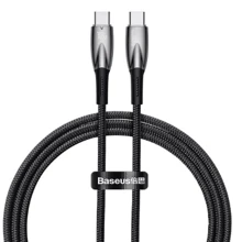Кабель Baseus Cable USB-C to USB-C Glimmer Series Fast Charging 100W 1m Black (CADH000701): Тип USB-C - USB-C