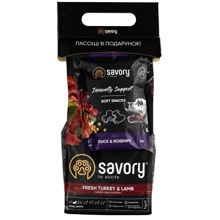 Сухой корм Savory Small Breed rich in Fresh Turkey & Lamb сухой корм для щенков малых пород 1 кг + лакомство индейка и ягненок (Savory_024577): Тип Сухой корм