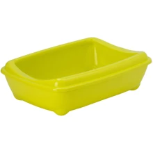 Туалет Moderna Arist-o-tray для кошек, с бортиком, 50х38х14 см лимонный (C192329): Вид Открытый