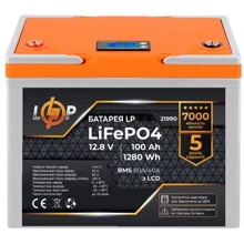 Аккумулятор LP LiFePO4 LCD 12,8V - 100 Ah (1280Wh) (BMS 80A/40А) пластик: Тип LiFePO4