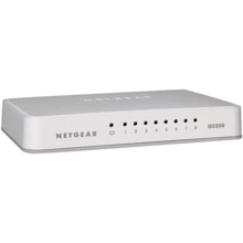 Сетевой коммутатор Netgear GS208-100PES: Порты только Gigabit Ethernet (10/100/1000)