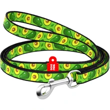 Поводок WAUDOG Nylon, рисунок "Авокадо" 10 мм 122 см зеленый (5245): Тип Поводок