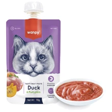 Жидкий корм Wanpy Duck & Pumkin крем-пюре утка с тыквой для котов 90 г (58123): Тип Влажный корм