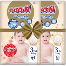Подгузники Goo.N Premium Soft для детей 5-9 кг размер 3(M) на липучках унисекс 128 шт. (F1010101-154-2): Тип Подгузники