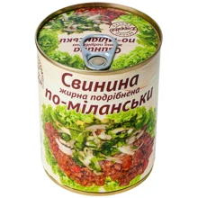 Консервы L'appetit Свинина жирная измельченная по-милански 340 г (4820177070127): Вес нетто 340 г