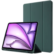 Аксесуар для iPad BeCover Tri Fold Soft TPU with Pencil mount Dark Green for iPad Air 13 (2024 / 2025) (711467): Колір зелений