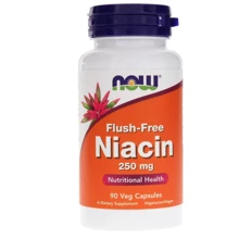 NOW Foods Flush-Free Niacin 250 mg 90 VCAPS Ниацин (Витамин В-3): Тип Витамин B