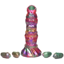 Фантазийный фаллоимитатор инопланетянина с 4 личинками-яйцами Creature Cocks Larva Silicone Ovipositor Dildo: Назначение Вагинальные