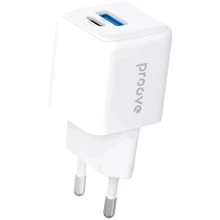 Зарядное устройство Proove Wall Charger USB+USB-C Pocket GaN Plus 25W White (WCPG25111202): Особенности Power Delivery (PD), Быстрая зарядка, USB-C