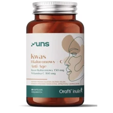 UNS Vitamins Hyaluronic Acid+C Гіалуронова кислота + Вітамін С 60 веганських капсул: Тип Гиалуроновая кислота