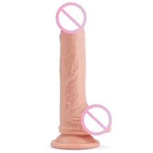 Фаллоимитатор LoveToy Dual-Layered Silicone Cock 8.5" Flesh: Назначение Вагинальные