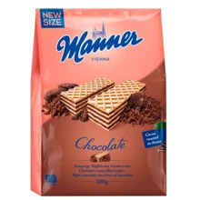 Вафли Manner Chocolate с шоколадным кремом 200 г (9000331627212): Вес нетто 200 г