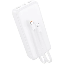 Внешний аккумулятор Hoco Power Bank 20000mAh J118A with Cable White: Количество USB 4