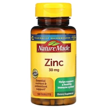 Nature Made Zinc Цинк 30 мг 100 таблеток: Тип Цинк