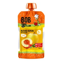Пюре фруктовое Bob Snail Яблоко-Персик 250 г: Вид Фруктовое