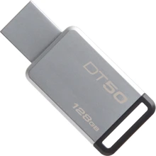 USB-флешка Kingston 128GB DataTraveler 50 USB 3.0 Metal/Black (DT50/128GB): Стандарт USB USB 3.0
