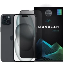 Защитное стекло для iPhone Monblan Tempered Glass Dust-Proof Anti Peep Black for iPhone 15: Тип защиты экрана на экран