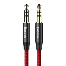 Кабель Baseus Audio Cable AUX 3.5мм Jack M30 Yiven 1.5m Red/Black (CAM30-C91): Тип Mini-jack 3.5mm M - Mini-jack 3.5mm M