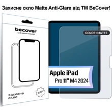 Аксессуар для iPad BeCover Tempered Glass Matte Anti-Glare for iPad Pro 11 2024 M4 (713707): Цвет прозрачный