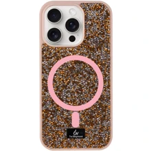 Чохол для iPhone Bling World Rock Diamond з MagSafe Rose Gold для iPhone 15 Pro: Колір рожевий
