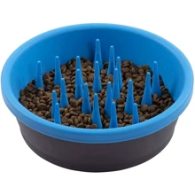 Миска силіконова Dexas Silicone Slow Feed Bowl для повільного годування для собак 1.44 л темно-сіра/блакитна (PW301-432-2194): Тип Миски