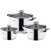 Набір посуду Ardesto Gemini Gourmet 6 пр. (AR1906PS): Матеріал корпусу нержавіюча сталь
