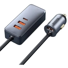 Зарядное устройство Baseus Car Charger 3хUSB+USB-C Share Together PPS 120W Gray (CCBT-B0G): Особенности Power Delivery (PD), Быстрая зарядка, USB-C