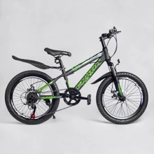 Велосипед Corso Crank CR-20704 (черно-зеленый): Диаметр колес, дюймов 20