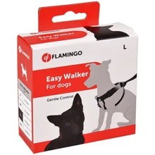 Тренировочная шлейка Flamingo Easy Walker для собак нейлон L 40-58 см черная: Производитель Flamingo
